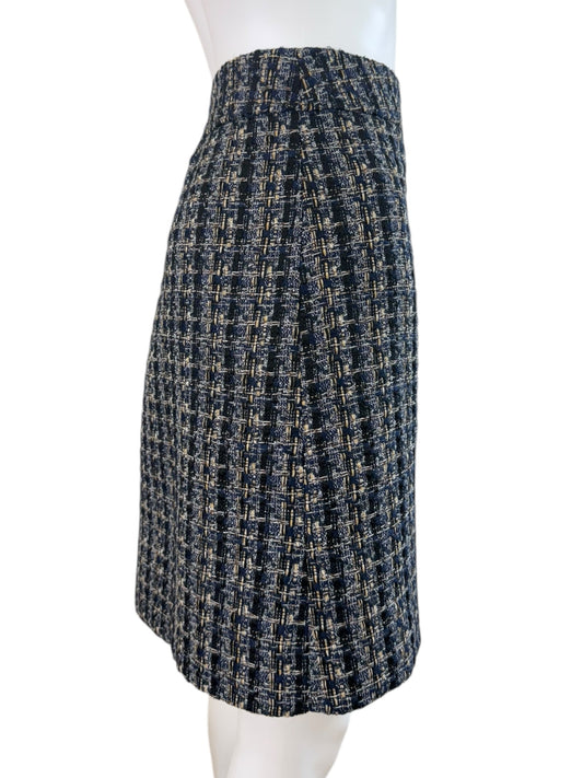 J. Crew Black Navy White and Cream Skirt Size 14