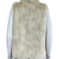 GIBSON LATIMER White Faux Fur Vest Size S