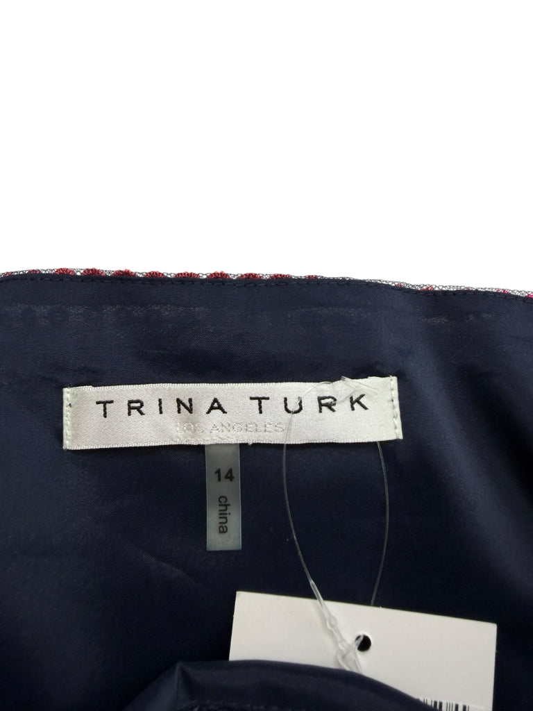 TRINA TURK Multicolor Embroidered & Sequin Mini Dress Size 14