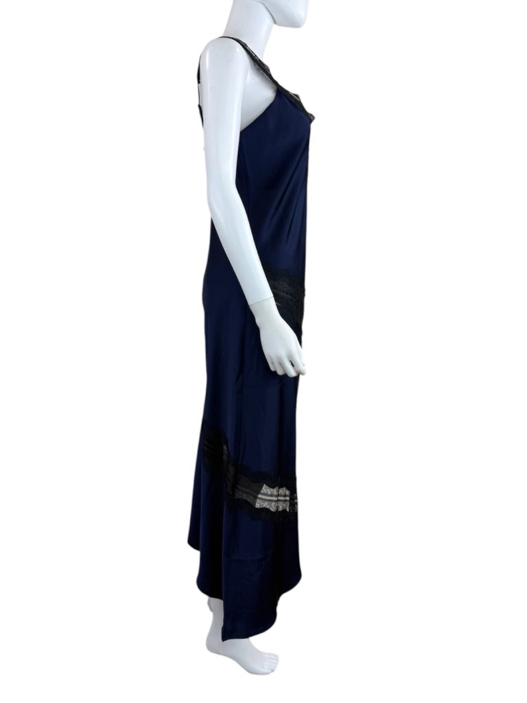 House of Harlow 1960 Navy Satin Slip Dress Size M