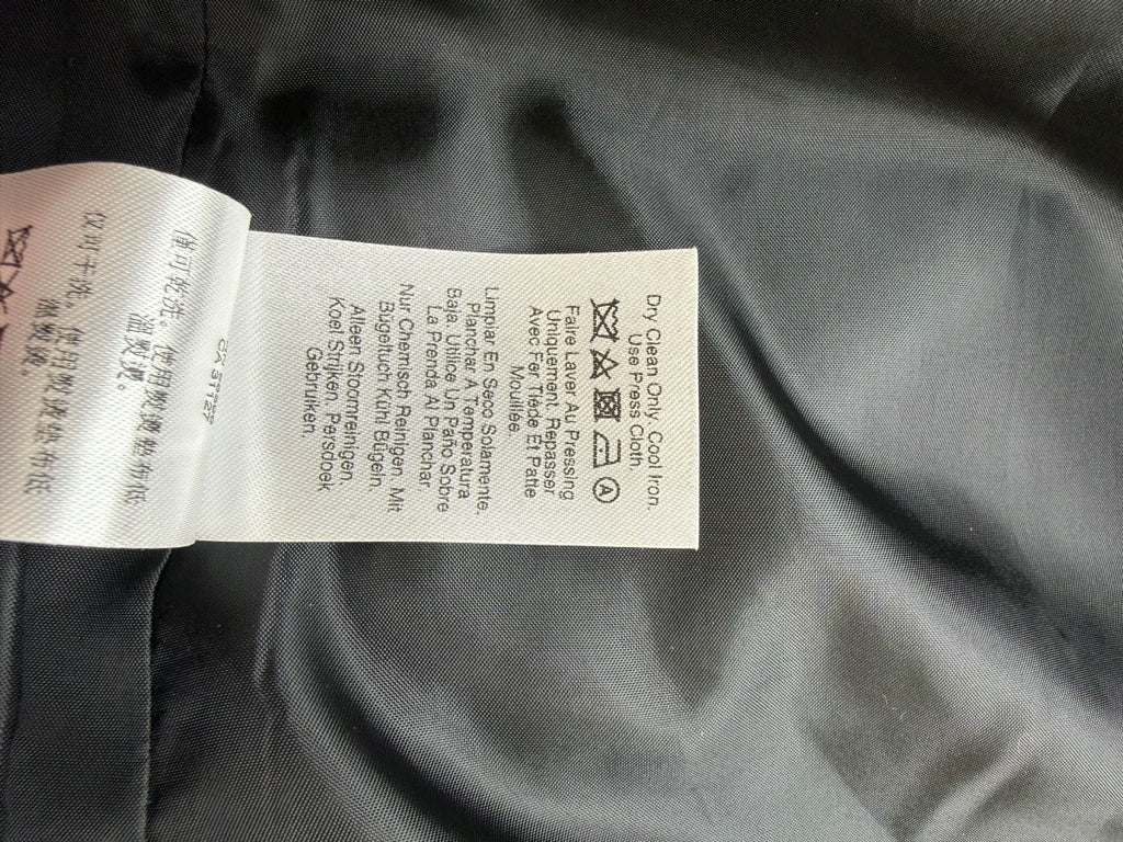 DKNY Blue Fringe Trim Tweed Blazer Size 10