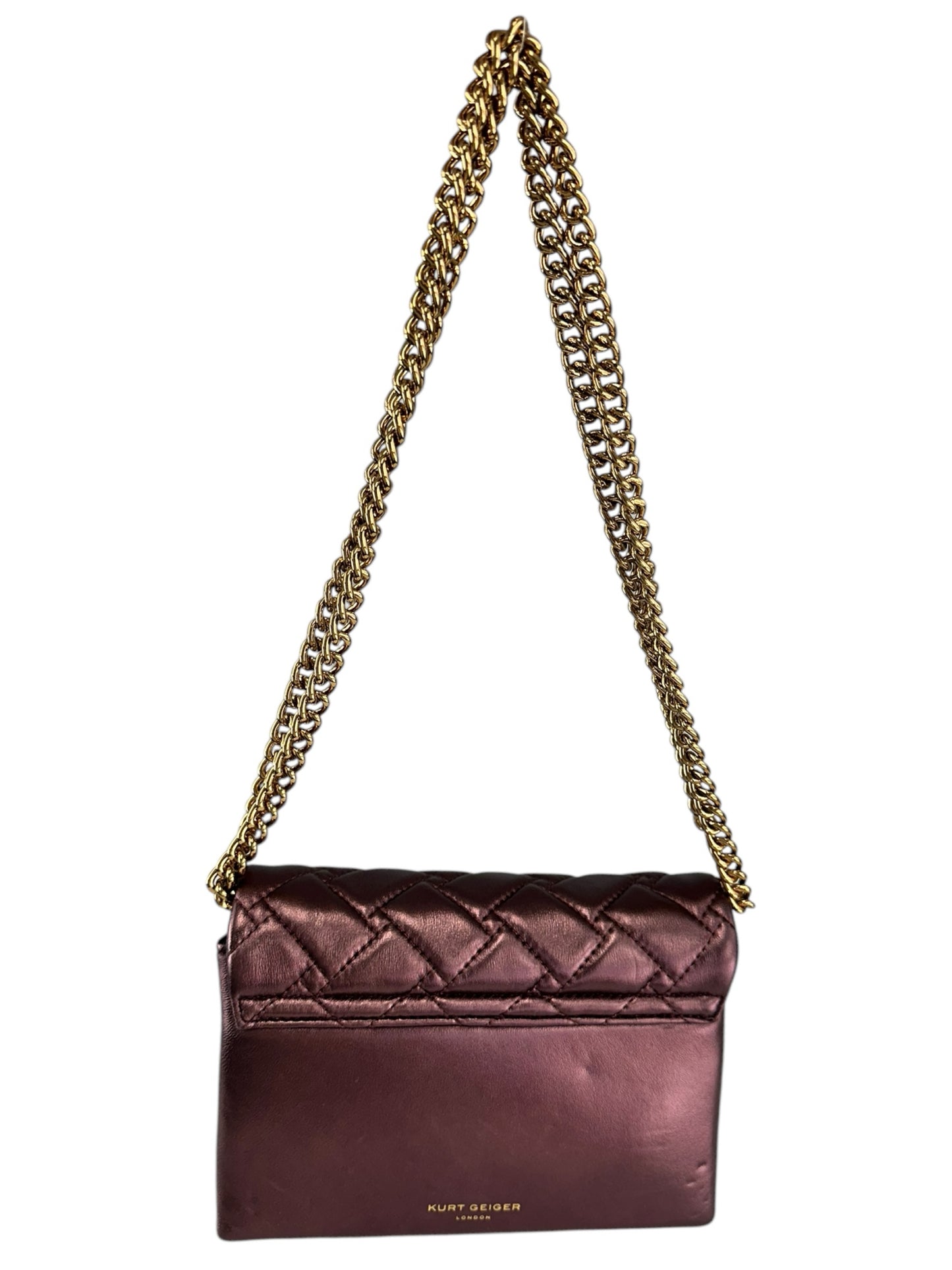 Kurt Geiger Metallic 'Mini Kensington' Designer Handbag