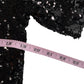 the drop NWT Black Sequined Mini Cocktail Dress Size M