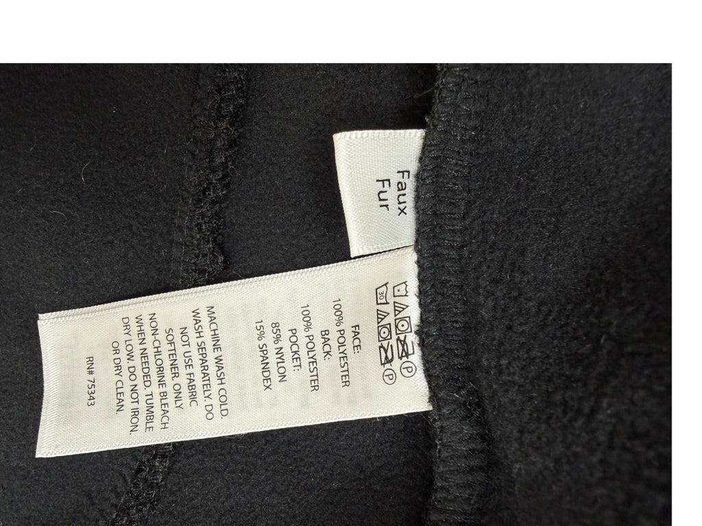 TELLURIDE Black Sherpa Vest Size S