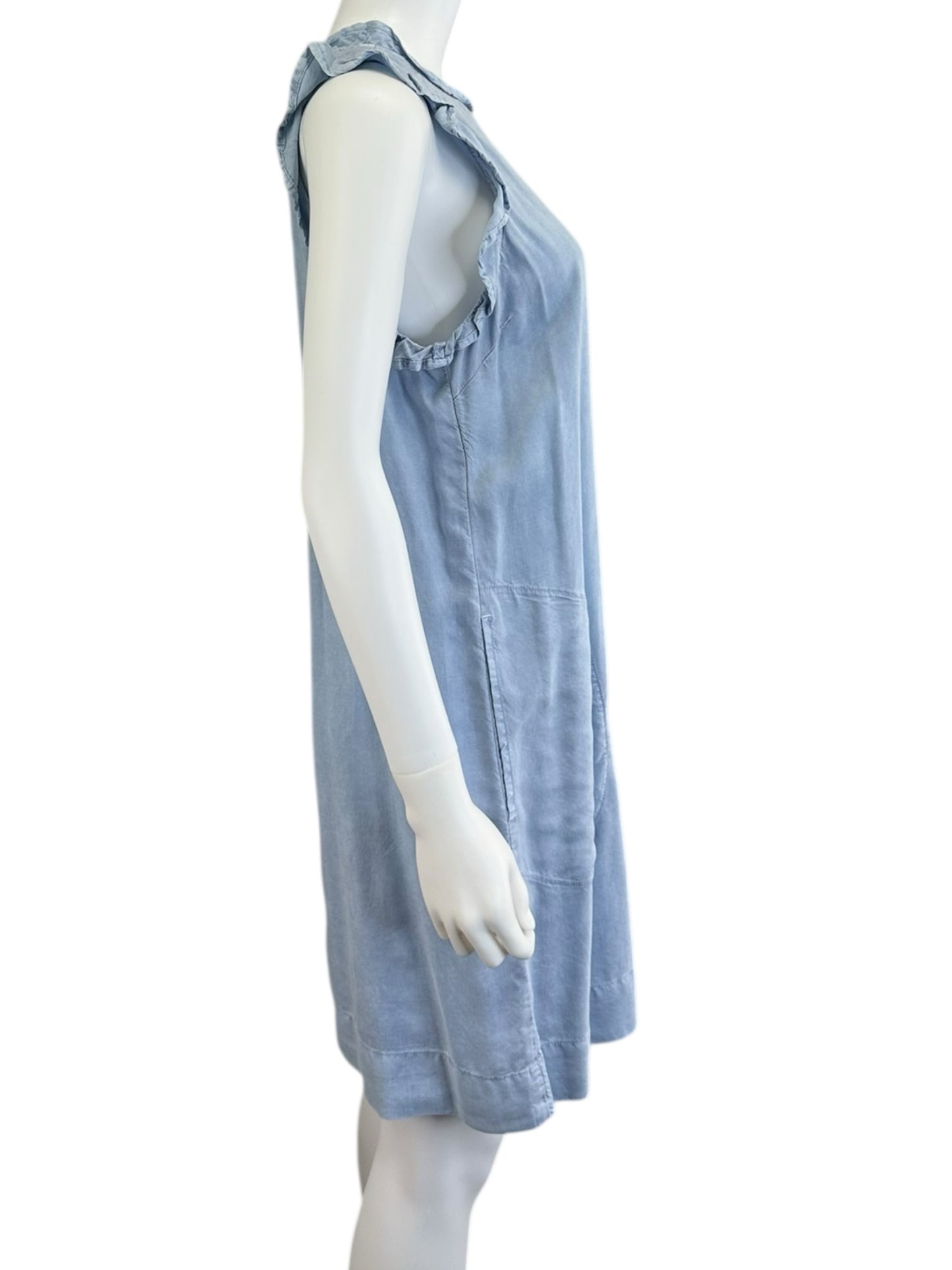 bella dahl Blue Chambray Casual Mini Dress Size S