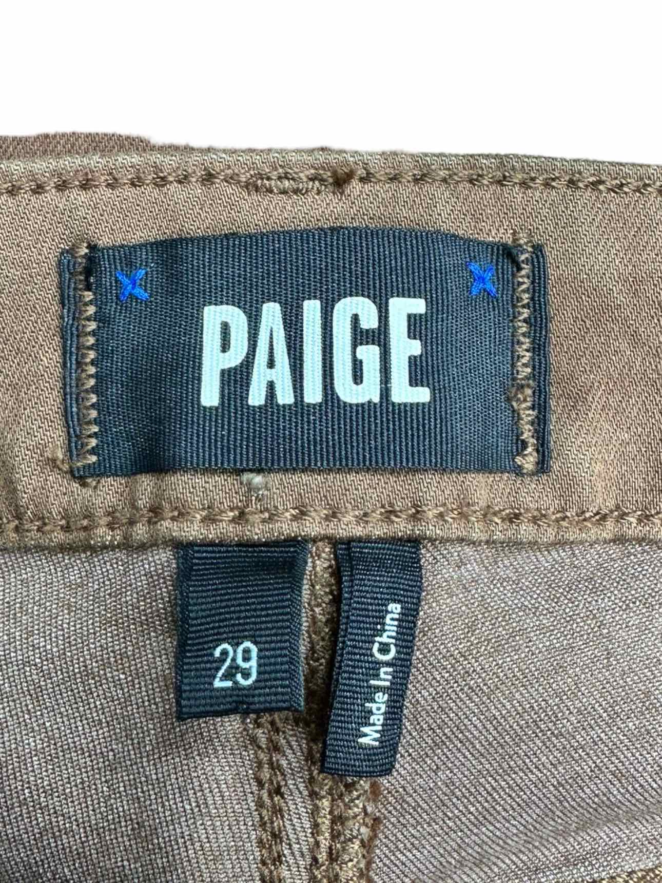 PAIGE Brown Coated CINDY Jeans Size 29