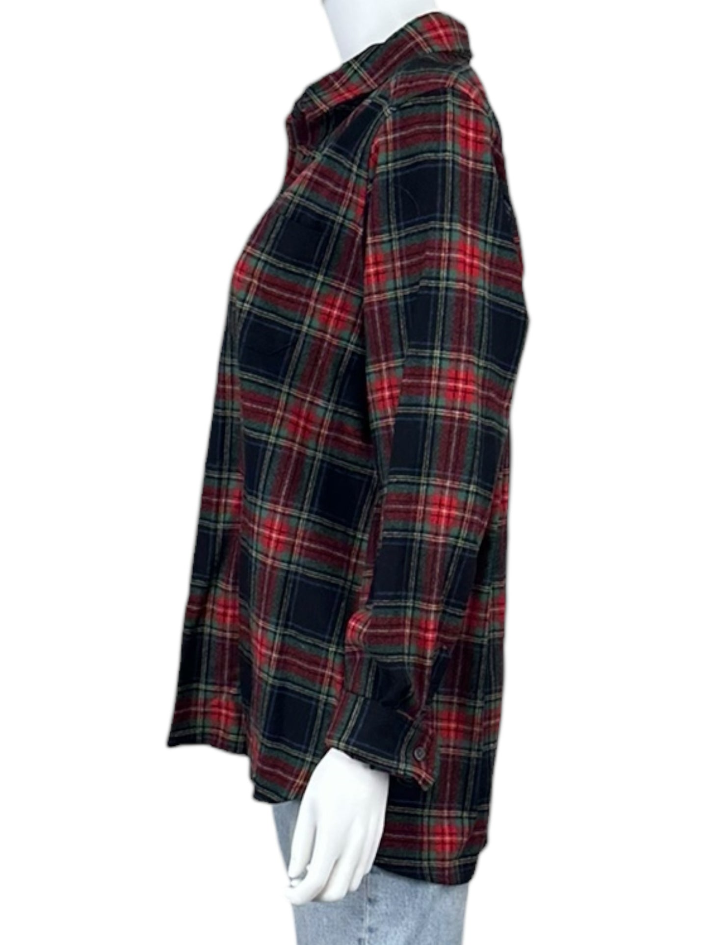 PENDLETON Plaid Flannel Button-Down Shirt Size L