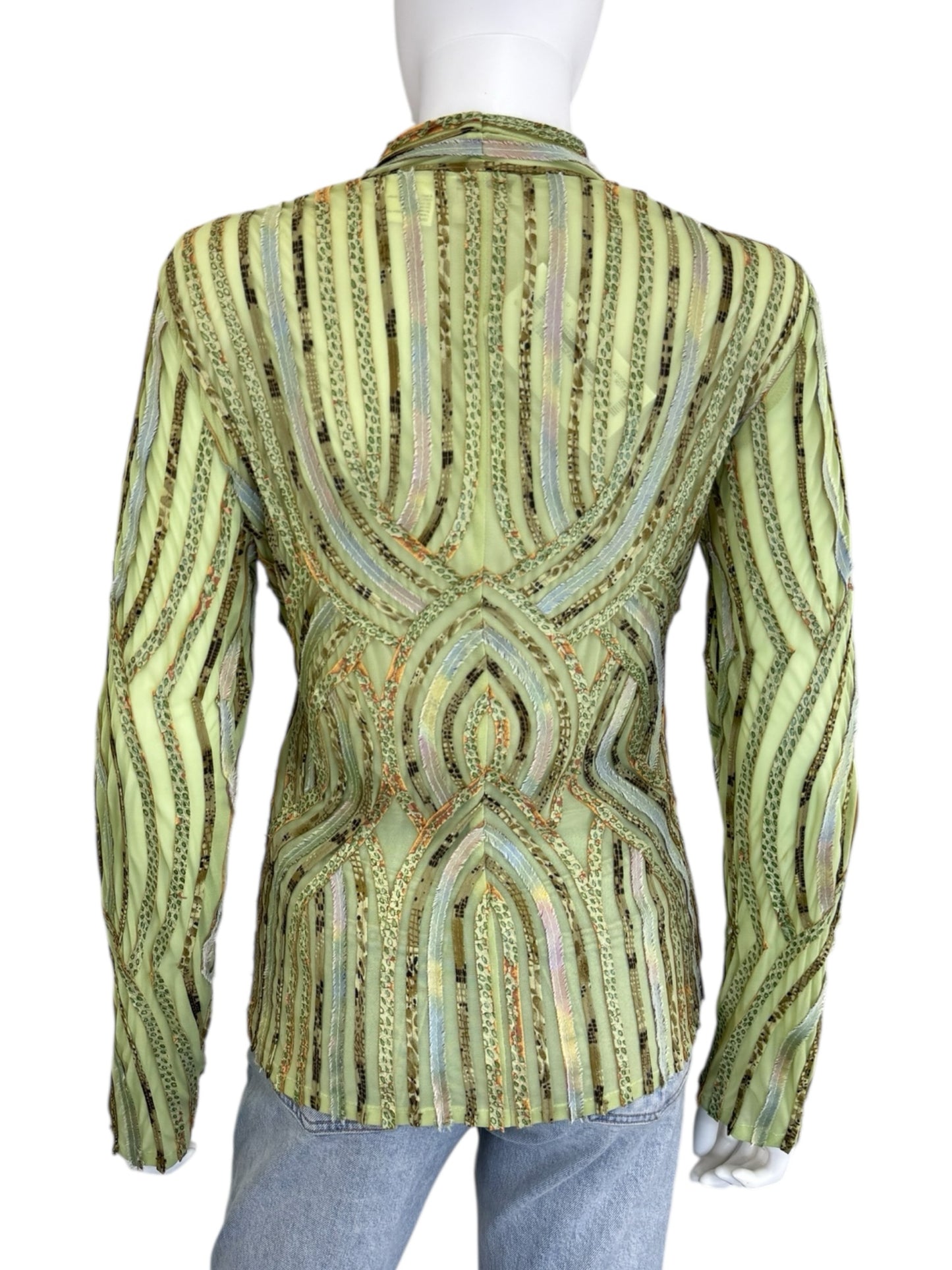 Alexandra Rosati Green Ribbon Jacket Size 6