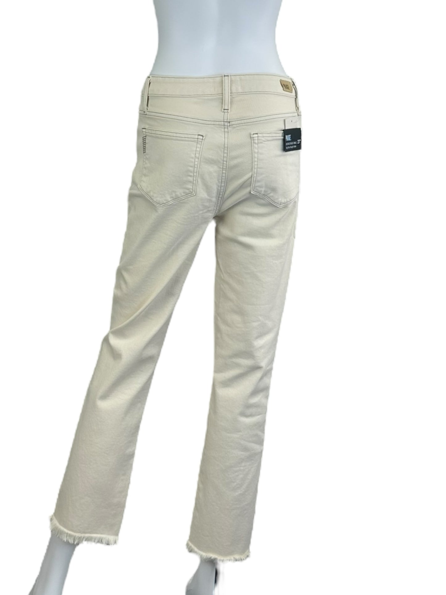 PAIGE NWT Cream Hoxton Straight Ankle Jean Size 27