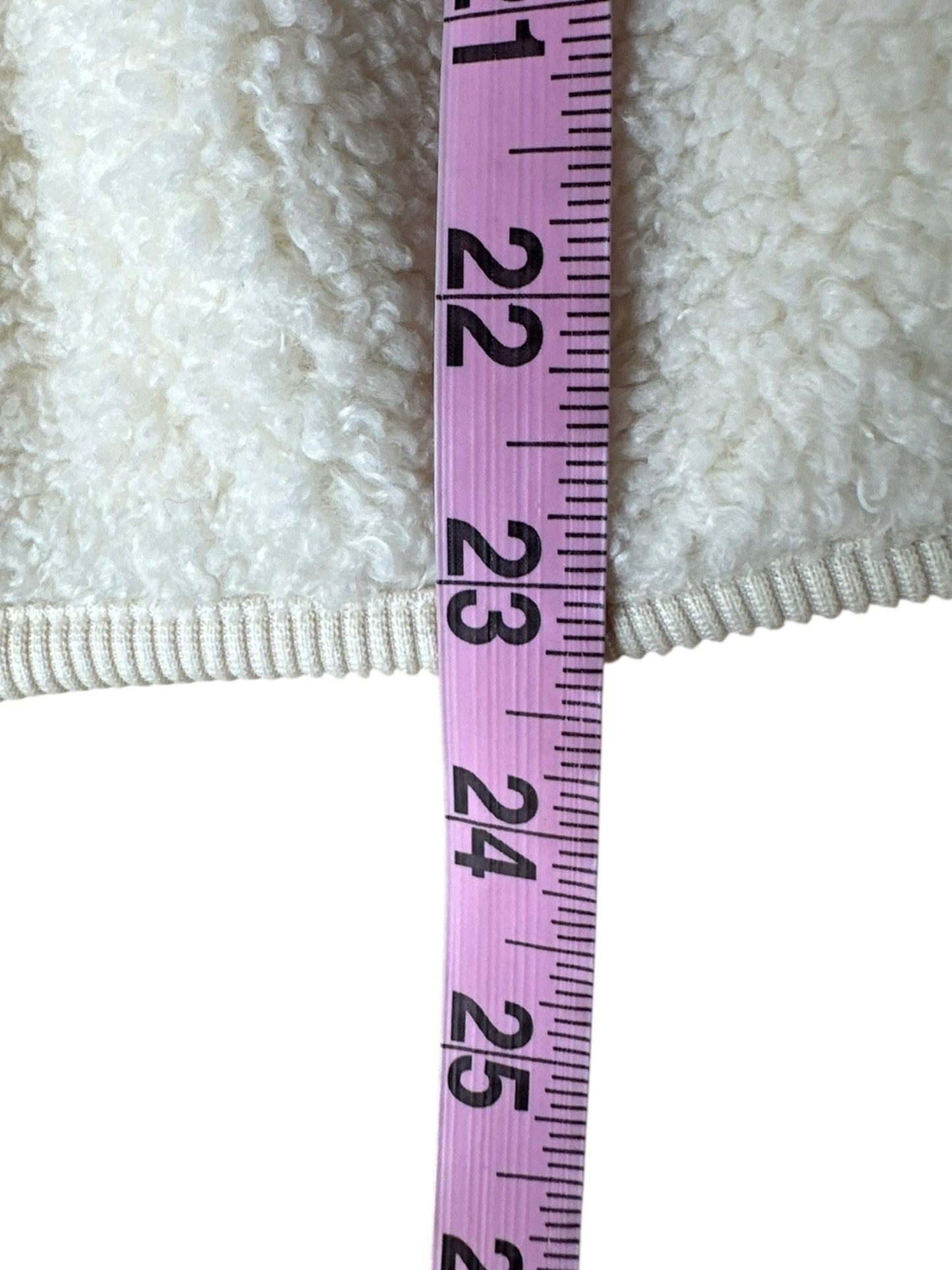 ATHLETA Cream Teddy Bear Vest Size L