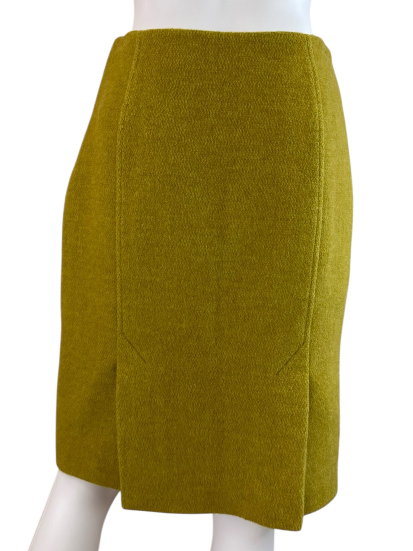 Jonathan Saunders Olive Wool Pencil Skirt Size 8