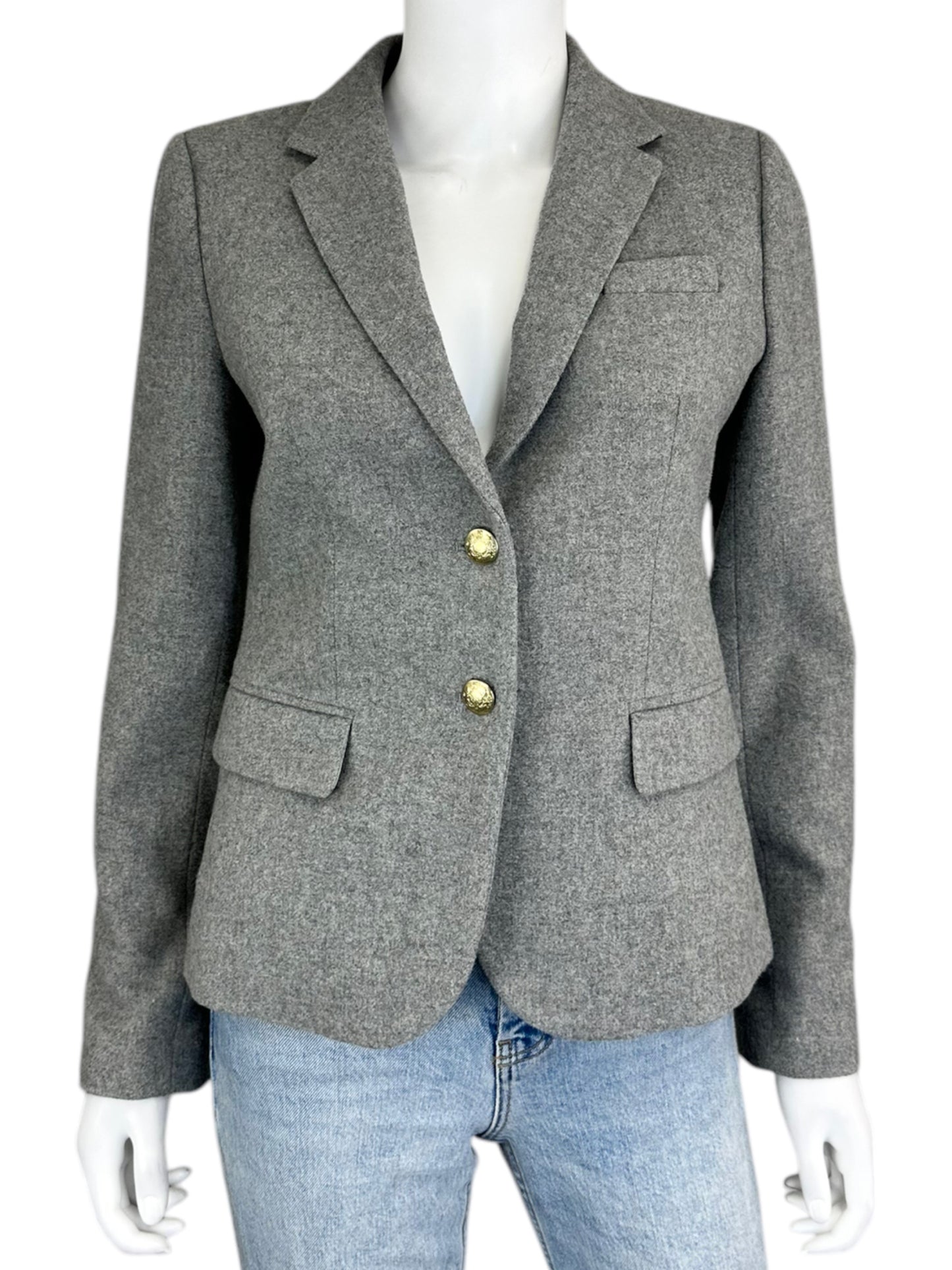 J. Crew Wool Blend Gray Blazer Size 4