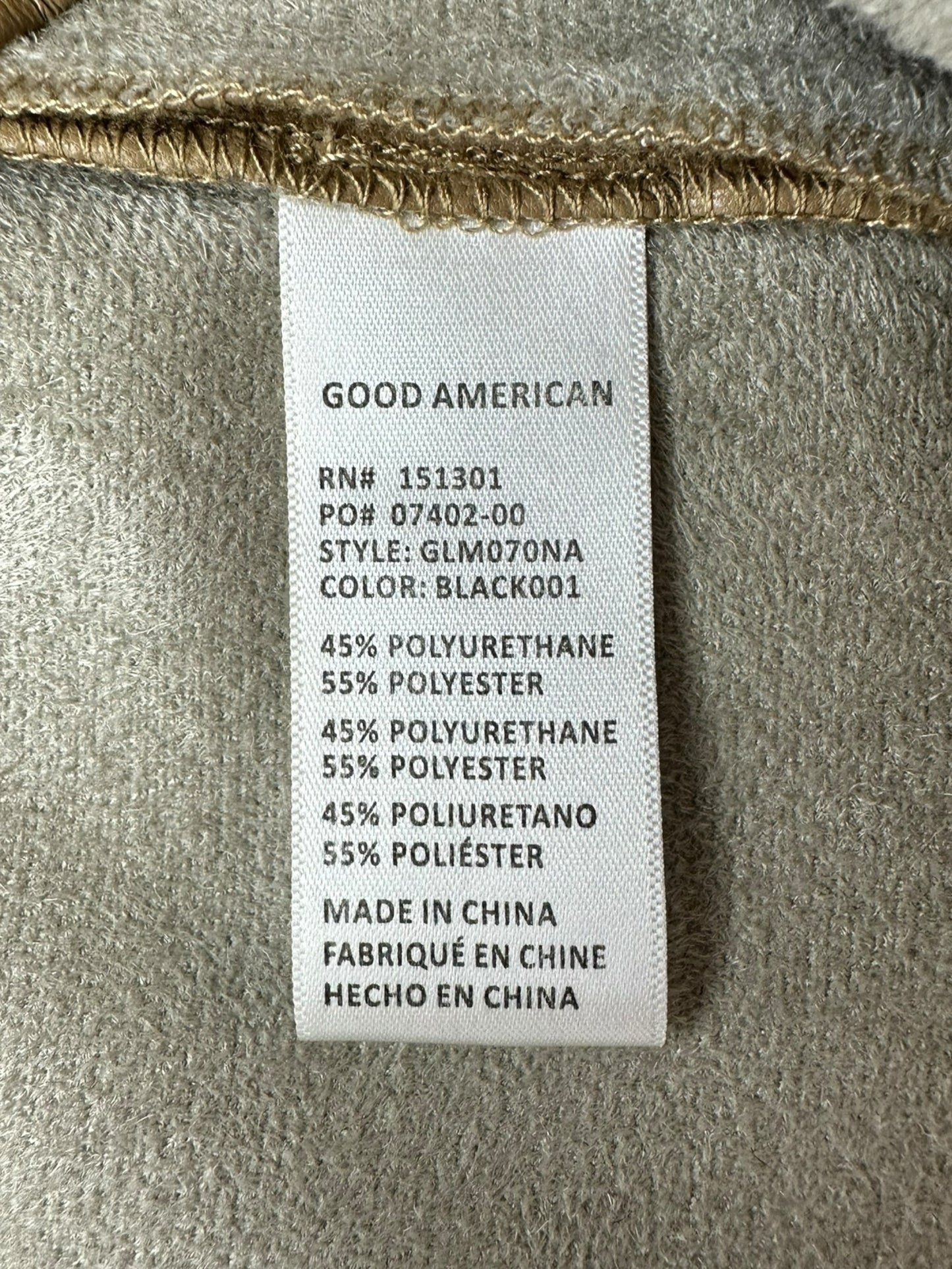 GOOD AMERICAN Tan Pleather Jacket- Casual Size S