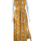 BANANA REPUBLIC Yellow Floral Maxi Dress Size XS