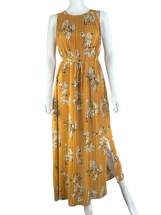BANANA REPUBLIC Yellow Floral Maxi Dress Size XS