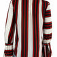 Tory Burch 100% Silk Red Striped Blouse Size 2