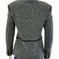 Rene Lezard Black Tweed Wool Blazer Size 38