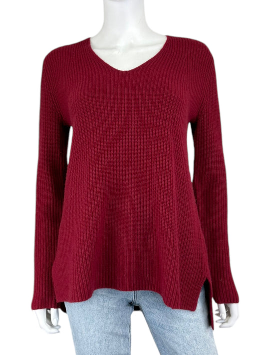 Vince Burgundy 100% Cashmere Sweater Size XS