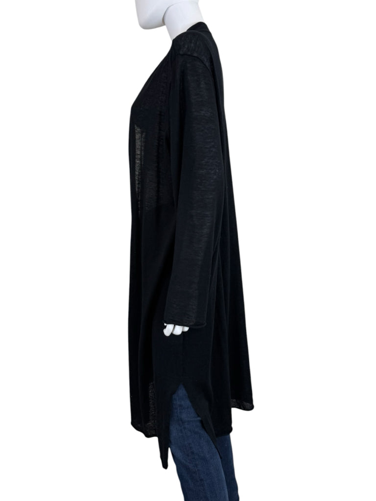EILEEN FISHER Black Linen Duster Cardigan Size 1X