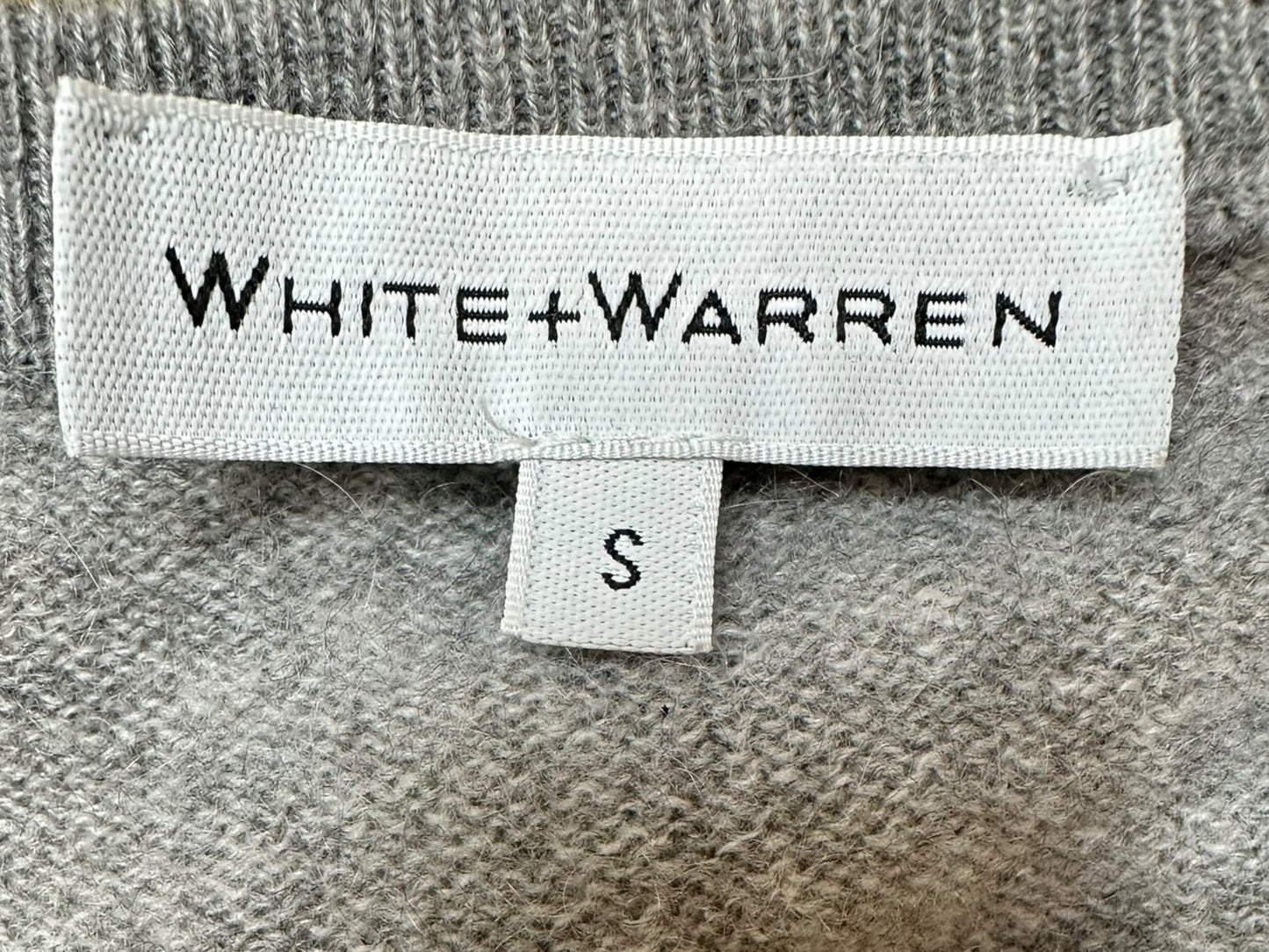 WHITE + WARREN Gray 100% Cashmere Sweater Size S