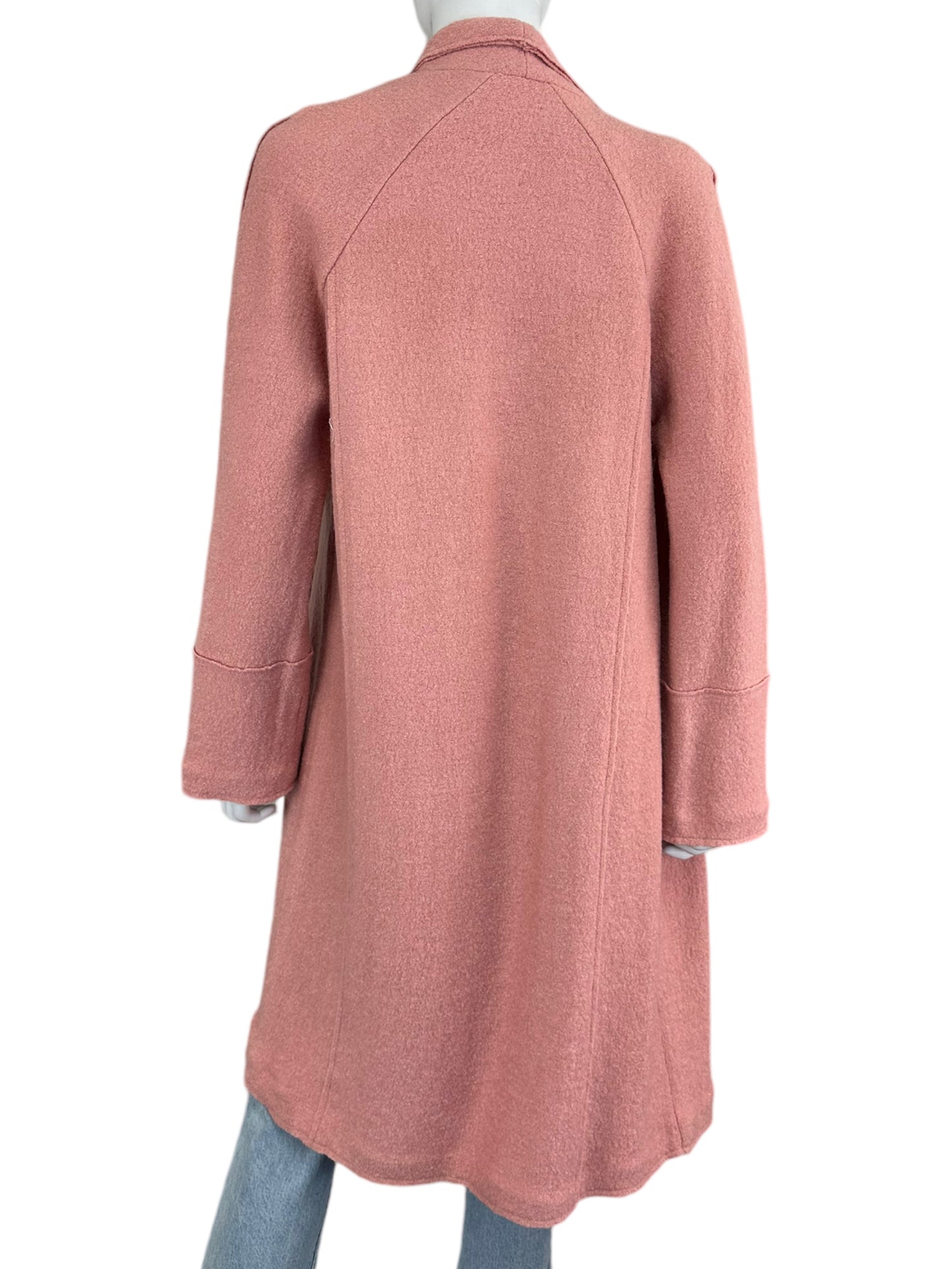 TAHARI Pink Wool Blend Long Cardigan Size M