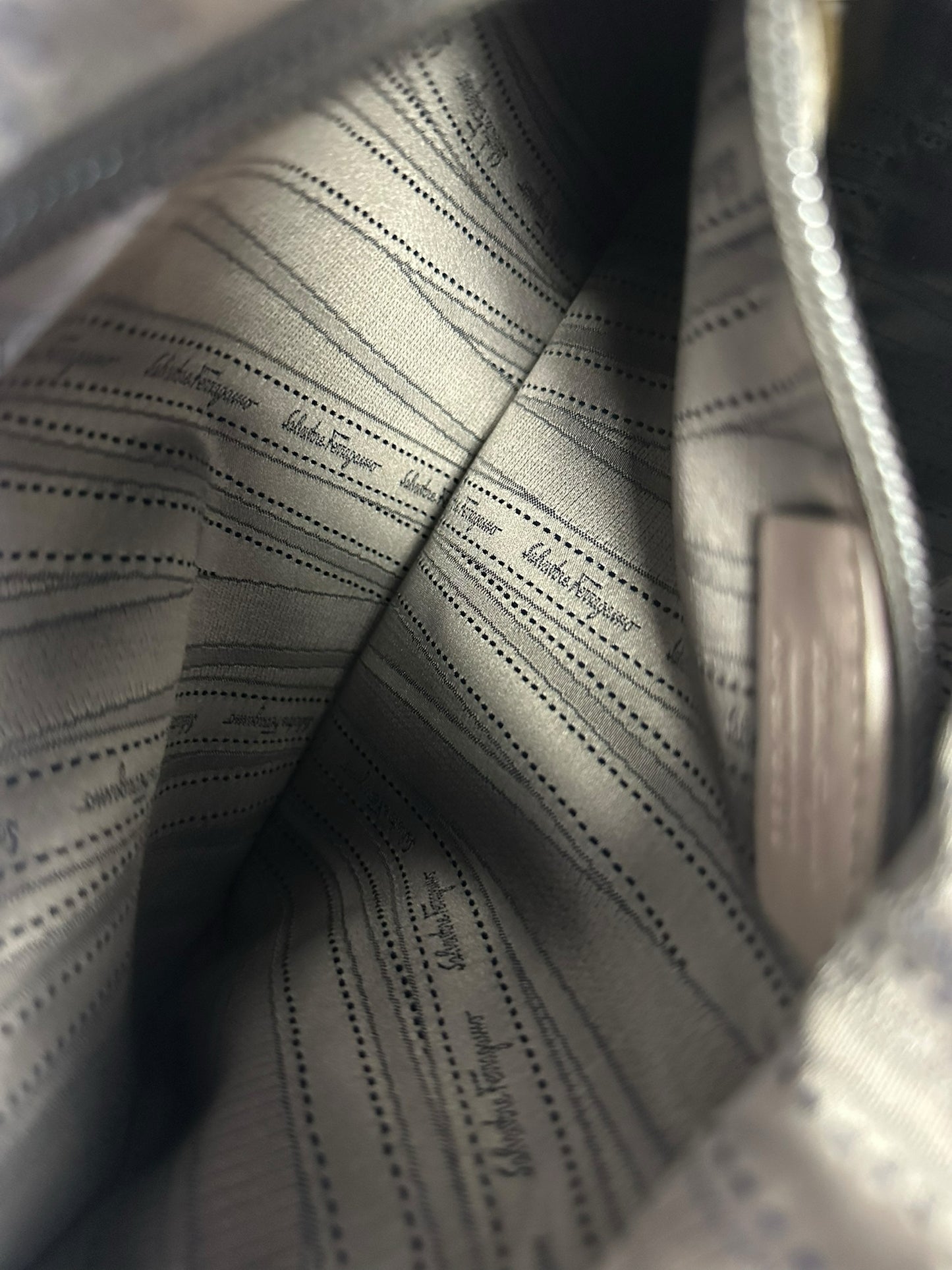 Salvatore Ferragamo Grey Purple Purse