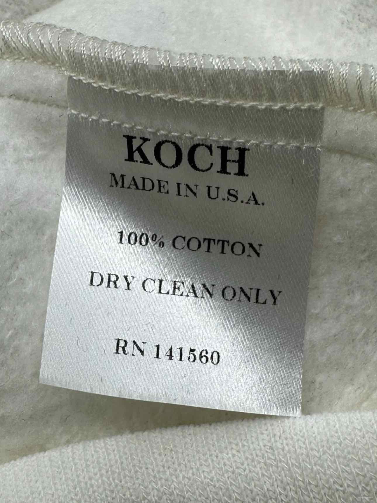 KOCH Cream 100% Cotton Knit Top Size S