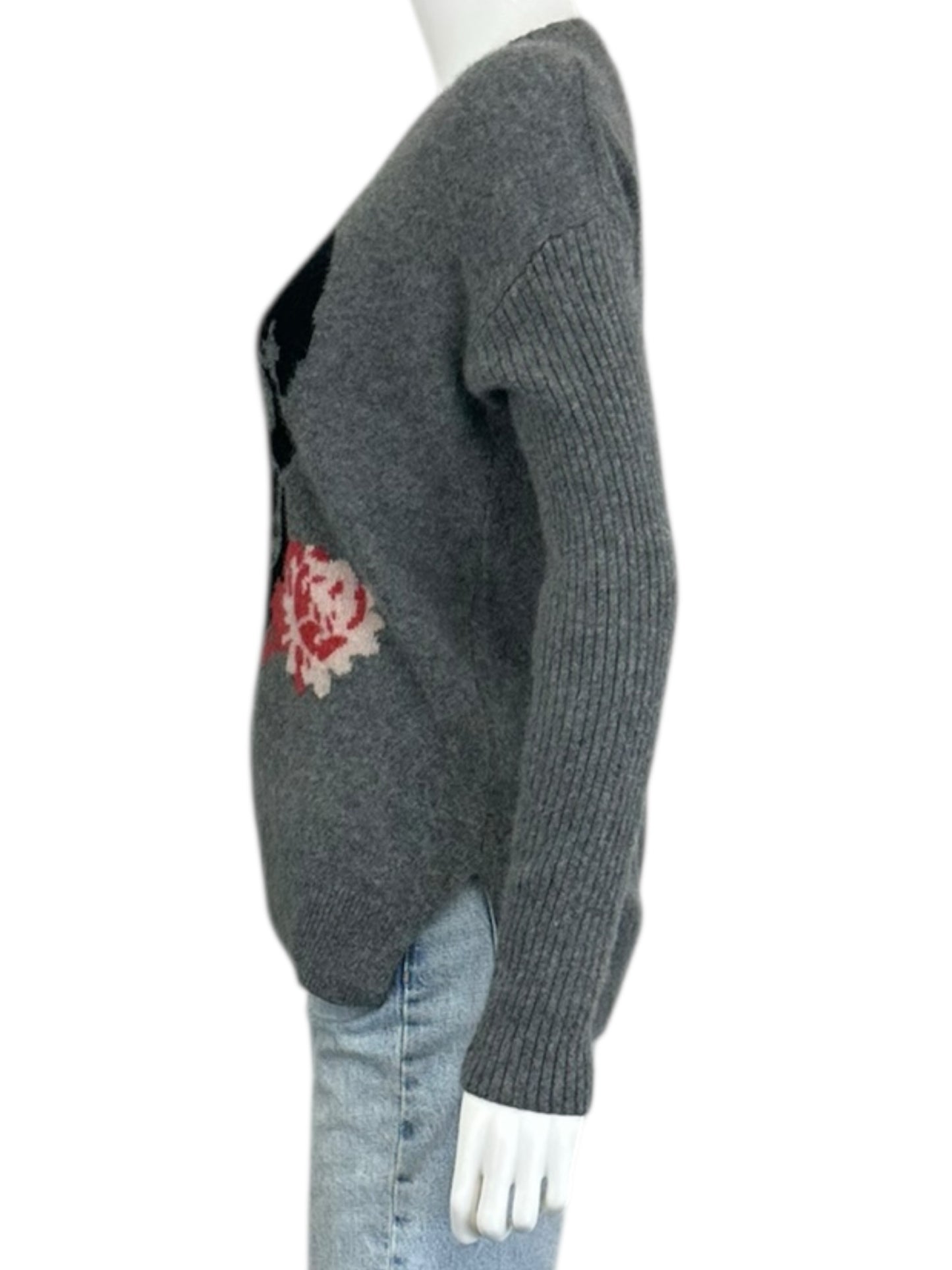 SKULL CASHMERE 100% Cashmere Gray Sweater Size XS
