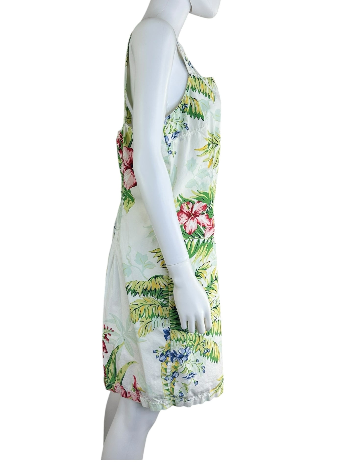Tommy Hilfiger 100% Cotton Tropical Floral Print Dress Size 14