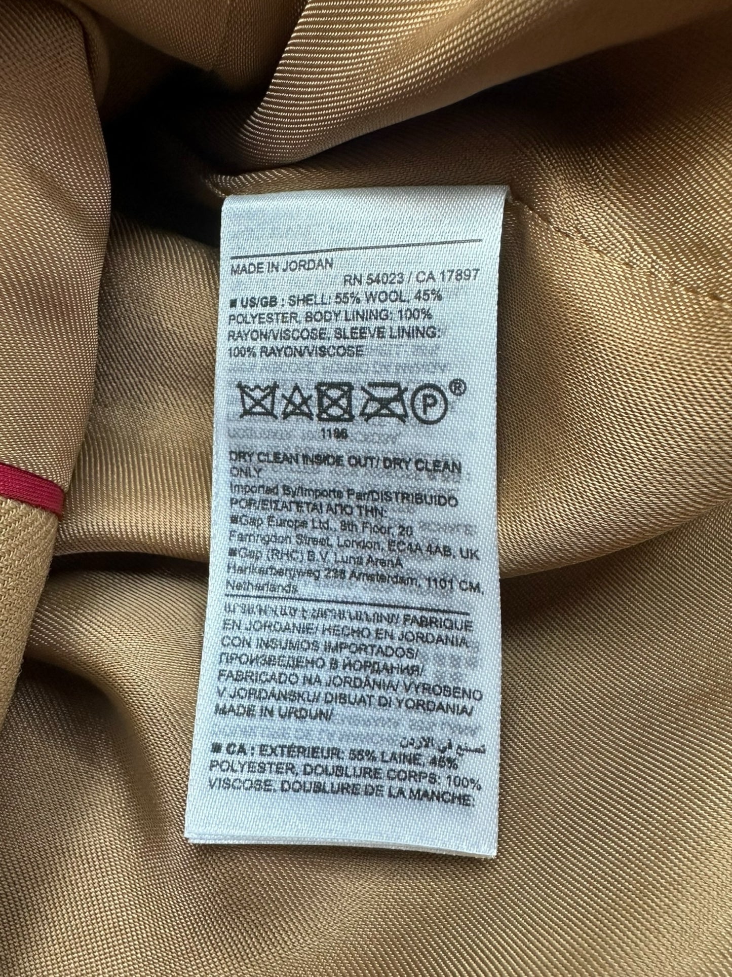 BANANA REPUBLIC Brown Wool Captain's Blazer Size 6