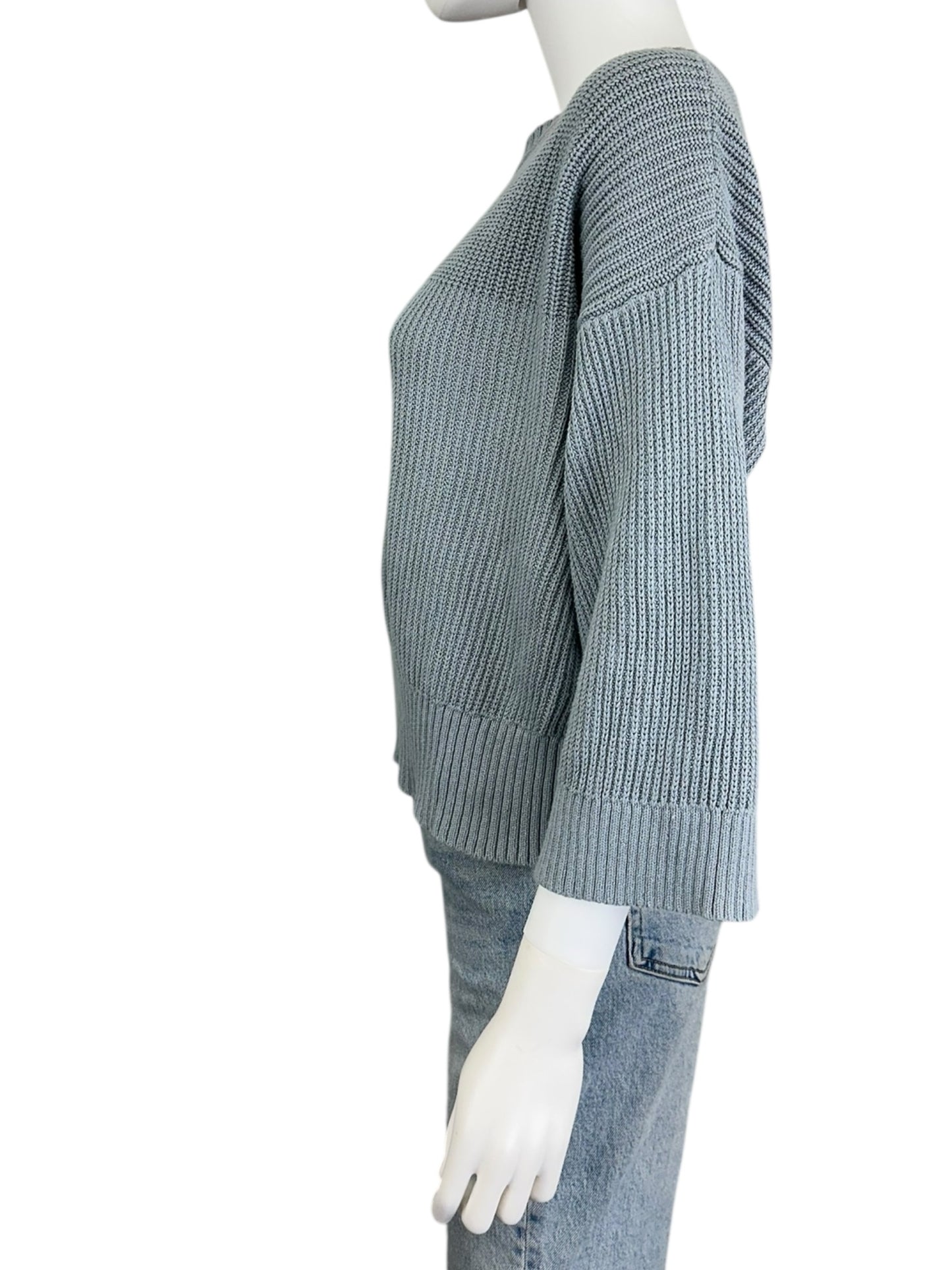 cabi Blue Reversible Fair Play Sweater Size S
