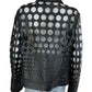 ESCADA SPORT Black Lamb Leather Polka Dot Jacket Size XL