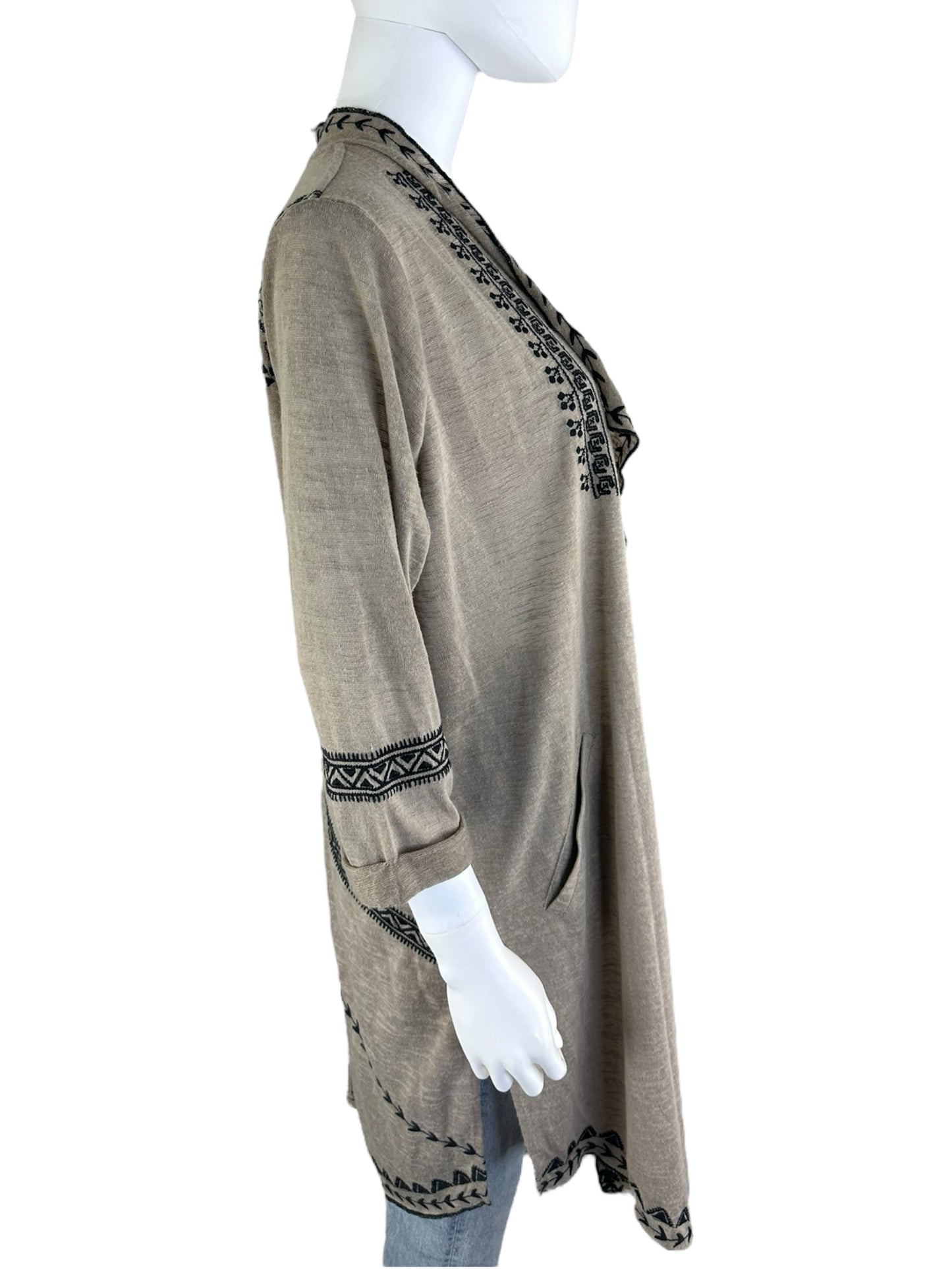 JOHN MARK Light Brown Duster Size L