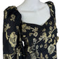 EDITION by EXPRESS NWT Black Metallic Floral Print Blouse Size S