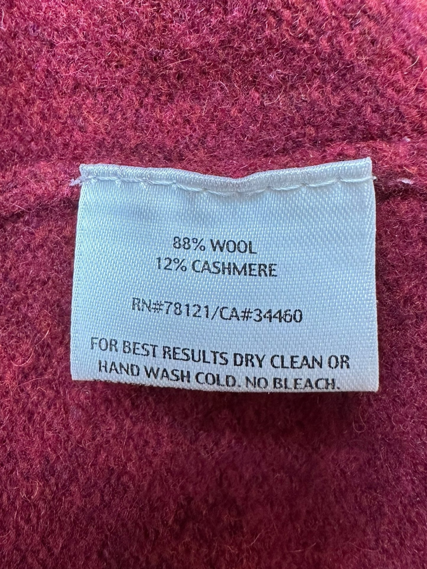 EILEEN FISHER Dark Red Cardigan Size S