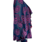 TRINA TURK Navy Floral Silk Print Blouse Size L