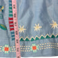 Johnny Was Blue 100% Cotton Embroidered Dress Size S