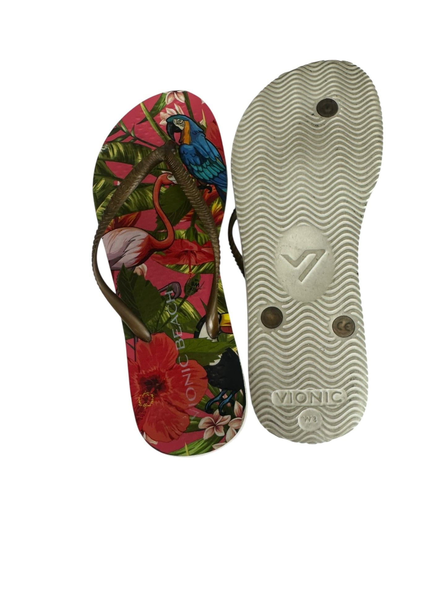VIONIC BEACH Bronze Noosa Flip Flop Sandal Size 8