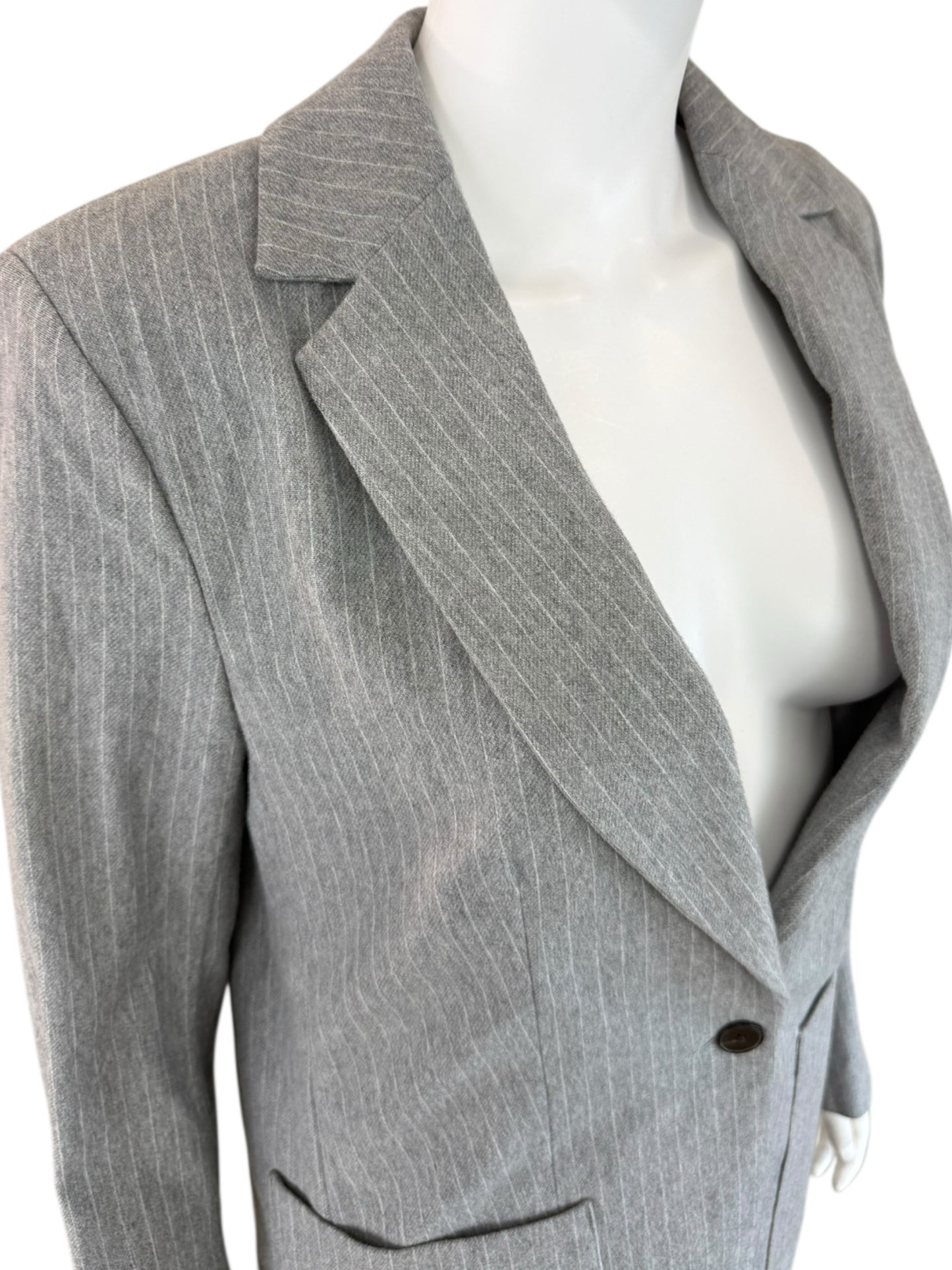 BANANA REPUBLIC Grey Pinstripe Blazer Size 6