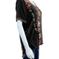 Johnny Was Gray Velvet Floral Embroidered Blouse Size S