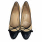 CHANEL Beige Cap Toe Leather Heels Size 38.5