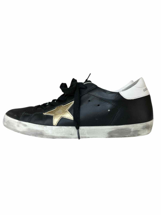 GOLDENGOOSE Super-Star Black Leather Sneakers Size 40