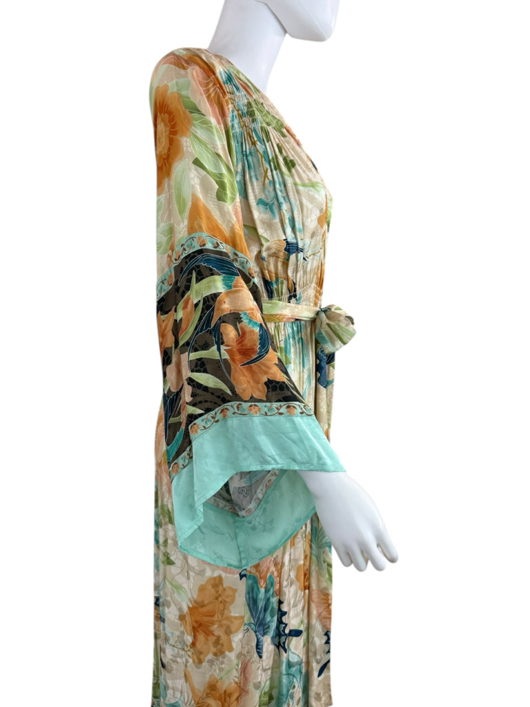 Spell Multicolor Floral Button-Down Maxi Dress Size XS