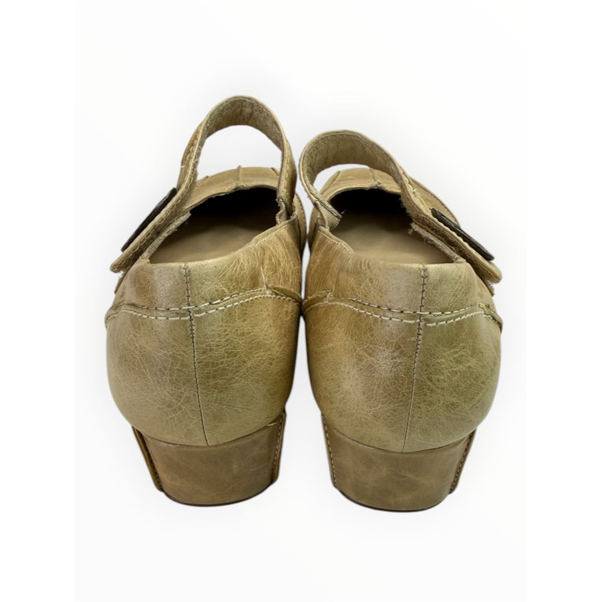 Josef Seibel Tan Distressed Leather Cara Mary Jane Pump Size 37