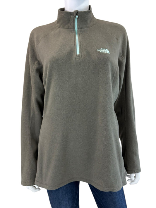 The North Face Green Quarter-Zip Fleece Pullover Jacket Size XL