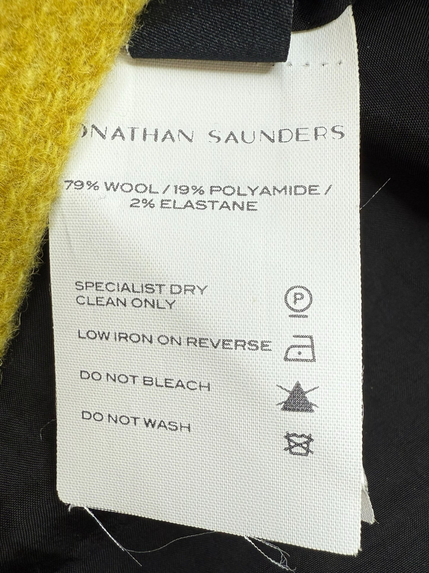 Jonathan Saunders Olive Wool Pencil Skirt Size 8