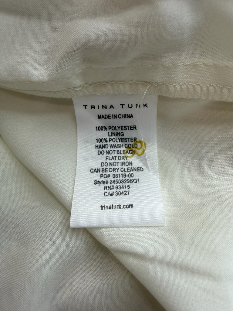 TRINA TURK NWT Cream Sequined Johana Shift Dress Size M