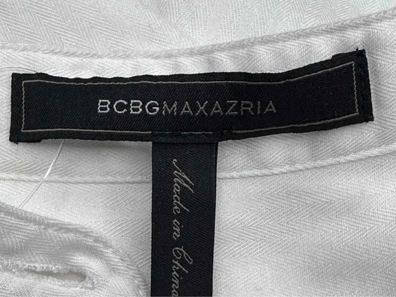 BCBGMAXAZRIA White 100% Cotton Button-Down Shirt Size M