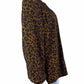 Talbots Brown Leopard Print Blouse Size M