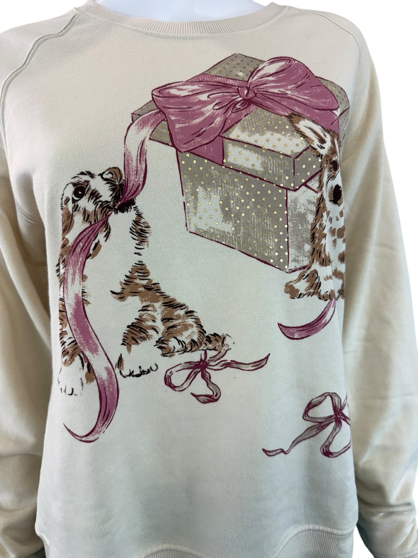 Maeve NWT Cream Animal Friends Crewneck Sweatshirt Size S